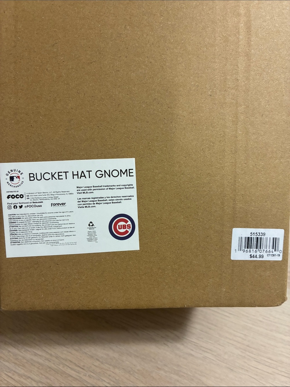 Chicago Cubs Bucket Hat Gnome Figurine - Picture 7 of 7